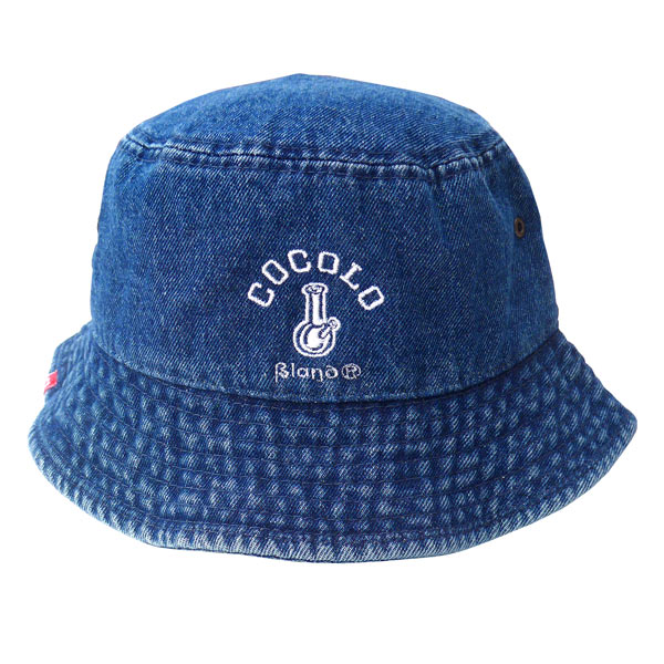 画像1: DENIM ORIGINAL BONG BUCKET HAT(denim×white)