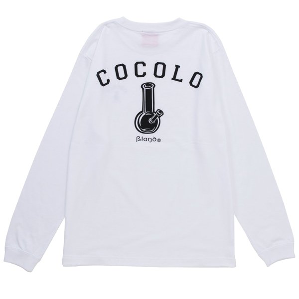 BACK BONG L/S TEE (WHITE) - COCOLOBLAND WEB STORE