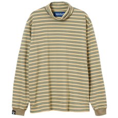 画像1: BORDER TURTLENECK L/S TEE　（OLIVE /YELLOW) (1)