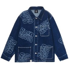 画像1: WARP LOGO DENIM COVERALLS  (1)