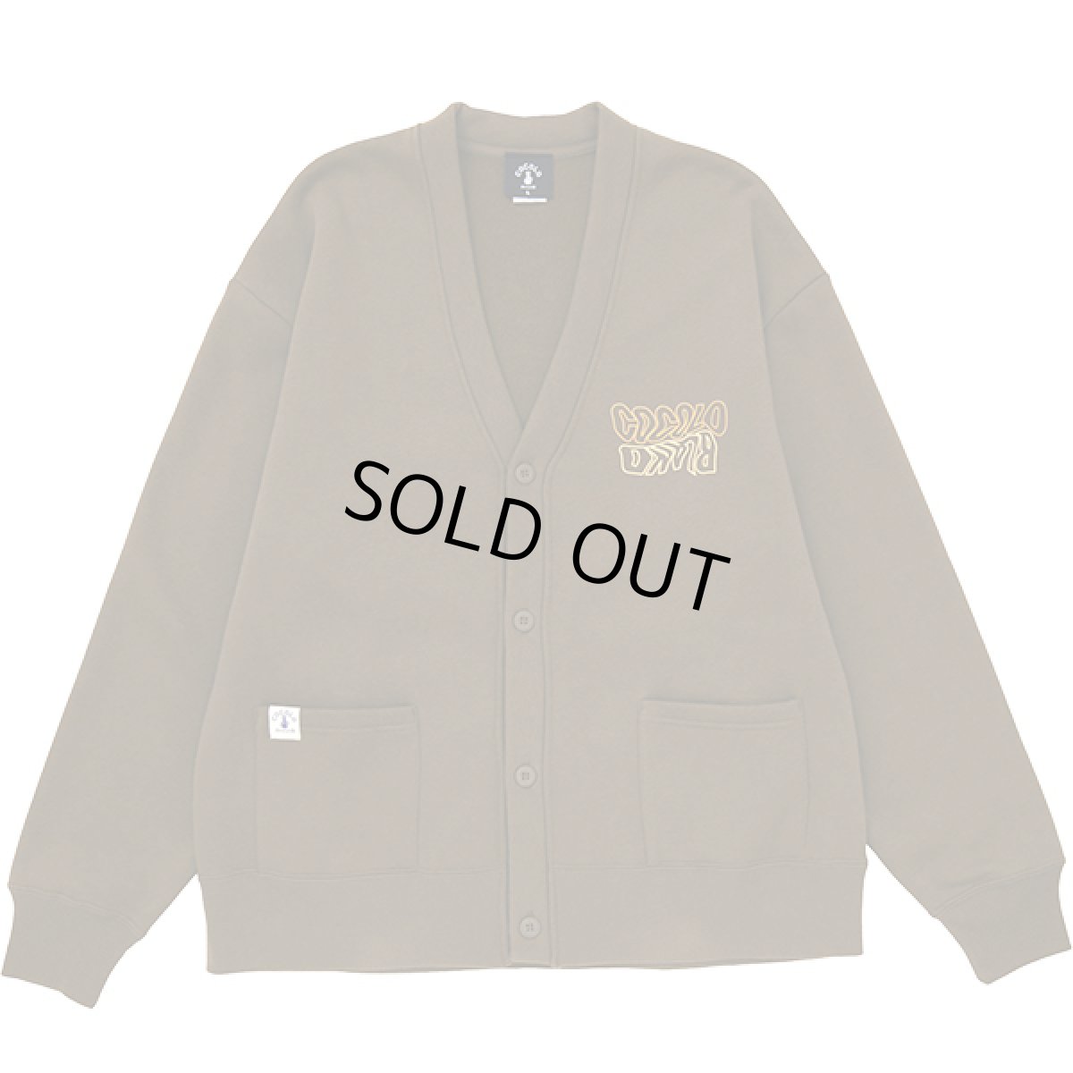 画像3: 【SALE】WARP LOGO SWEAT CARDIGAN (BROWN) (3)