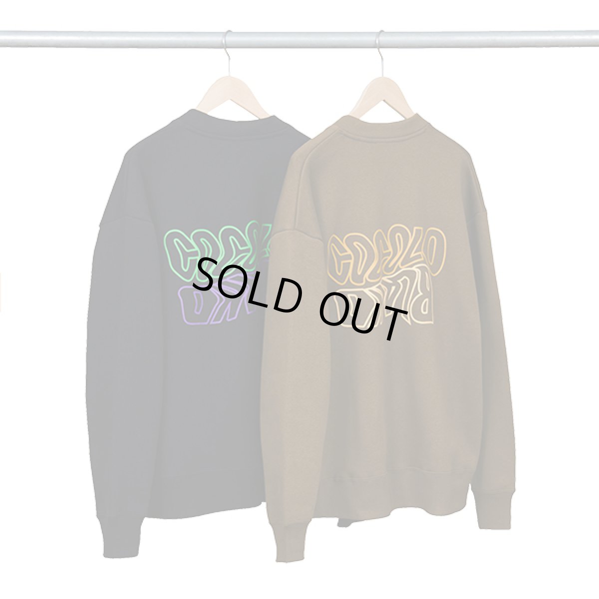 画像6: 【SALE】WARP LOGO SWEAT CARDIGAN (BROWN) (6)