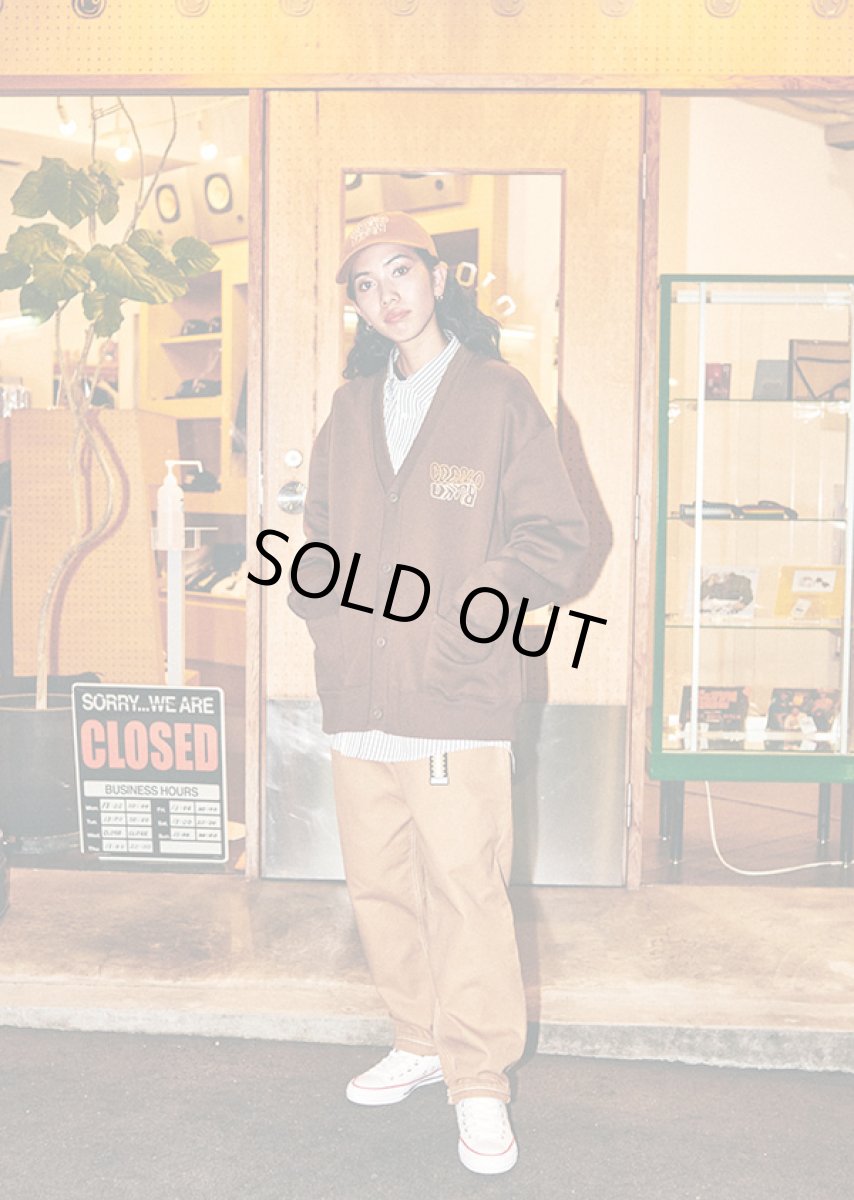 画像8: 【SALE】WARP LOGO SWEAT CARDIGAN (BROWN) (8)