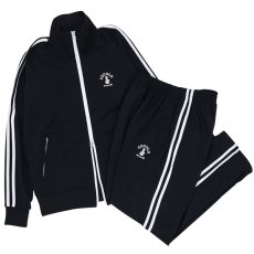 画像8: EMBROIDERY JERSEY  TRACK PANTS(BLACK/WHITE) (8)