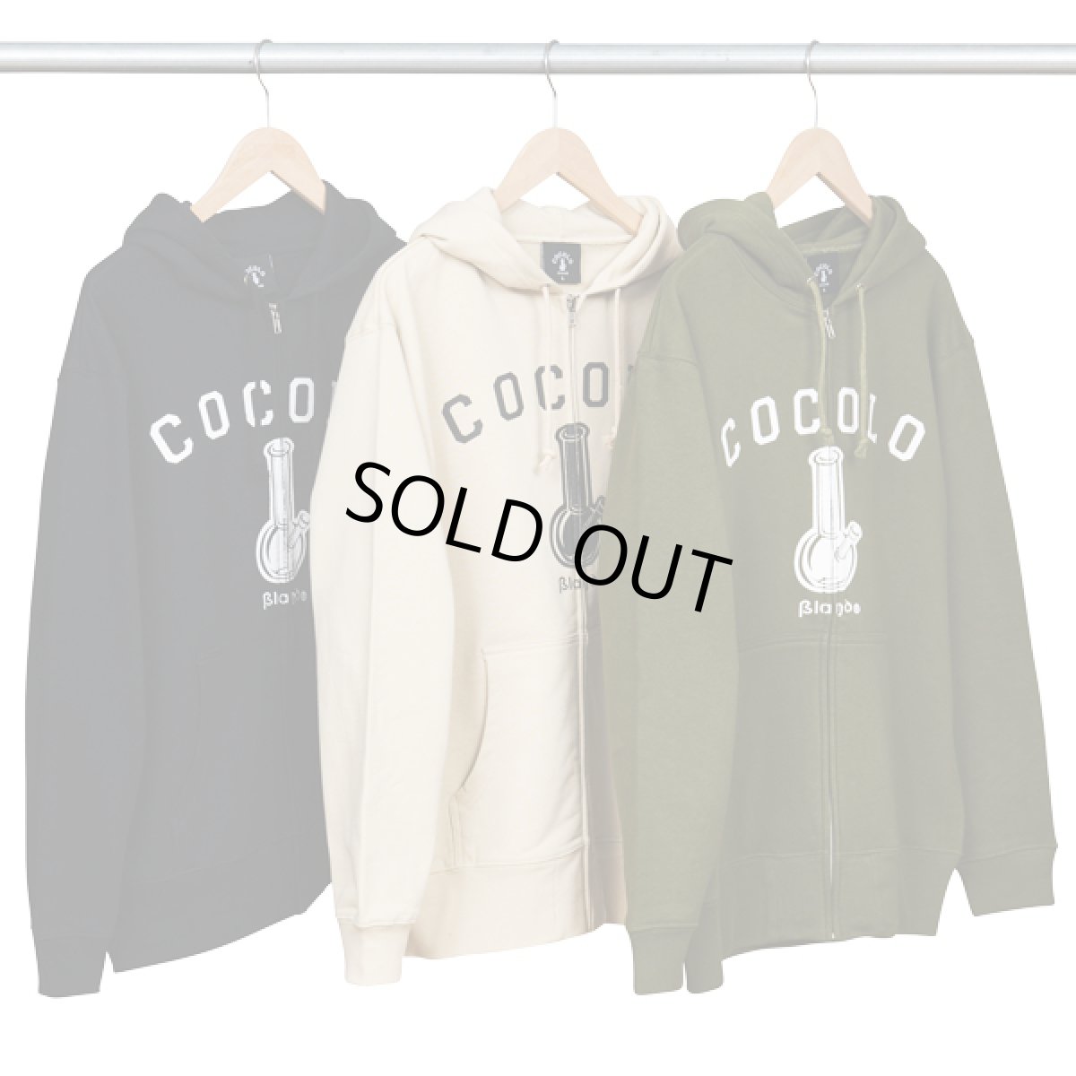 画像4: OG BONG ZIP HOODIE(BEGIE） (4)