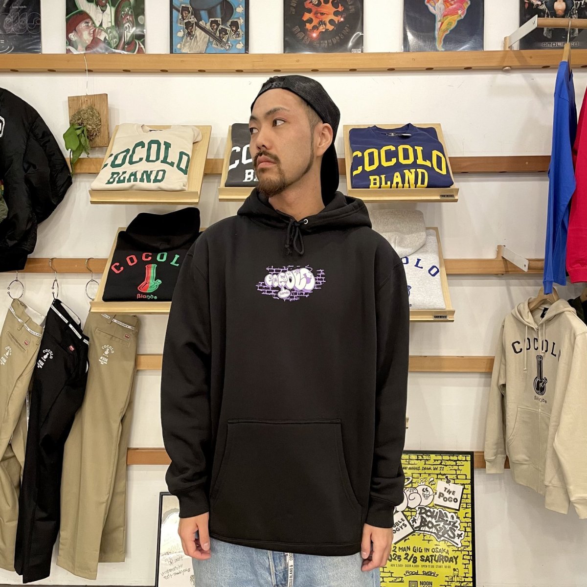 画像7: THROW UP HOODIE(BLACK) (7)