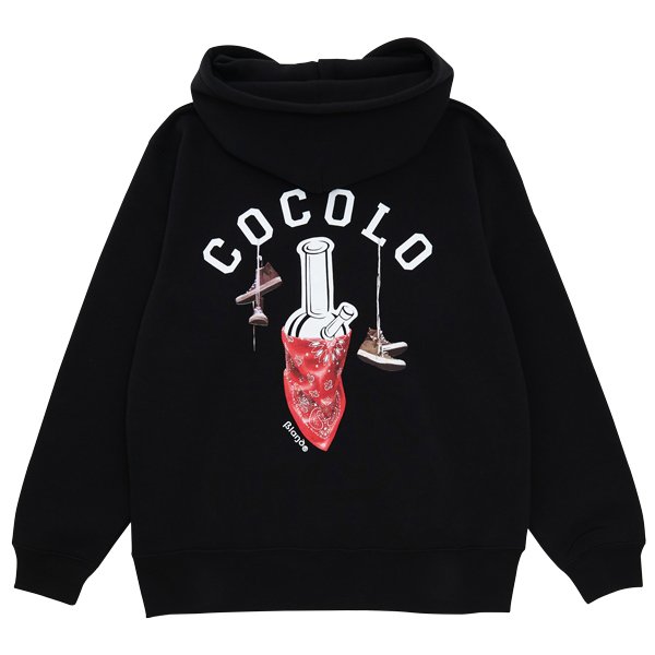 BANDANA BONG HOODIE(BLACK) - COCOLOBLAND WEB STORE