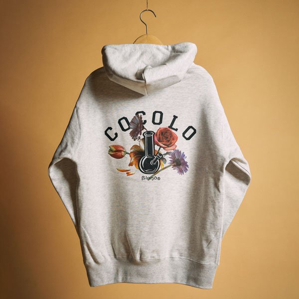 FLOWER BONG HOODIE(ASH) - COCOLOBLAND WEB STORE