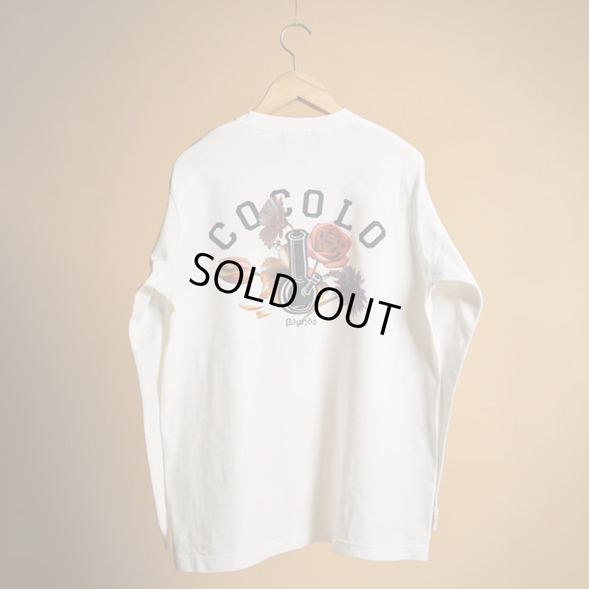 画像1: FLOWER BONG L/S TEE(WHITE) (1)