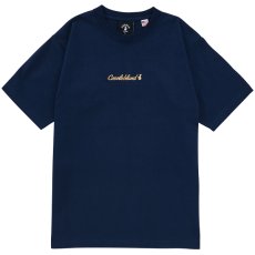 画像1: CURSIVE EMB S/S(NAVY) (1)