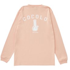 画像1: BACK BONG L/S TEE （OFF PINK) (1)