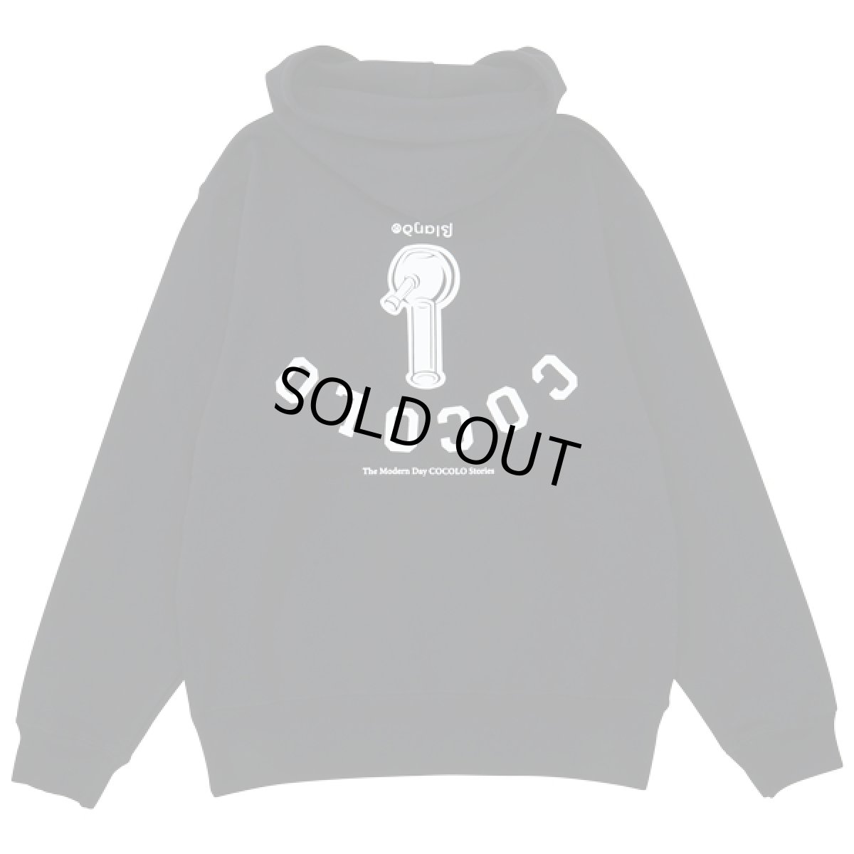 画像1: UPSIDE DOWN BONG HOODIE(BLACK) (1)