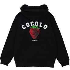 画像1: STRAWBERRY HOODIE(BLACK) (1)