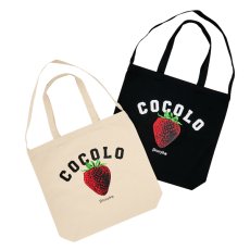 画像3: STRAWBERRY 2WAY TOTE BAG(BLACK) (3)