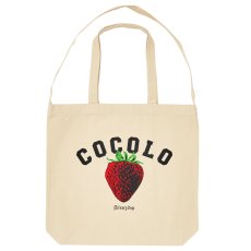 画像1: STRAWBERRY 2WAY TOTE BAG(NATURAL) (1)