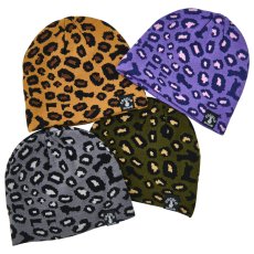 画像4: LEOPARD BEANIE(GRAY/BLACK) (4)
