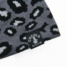 画像2: LEOPARD BEANIE(GRAY/BLACK) (2)