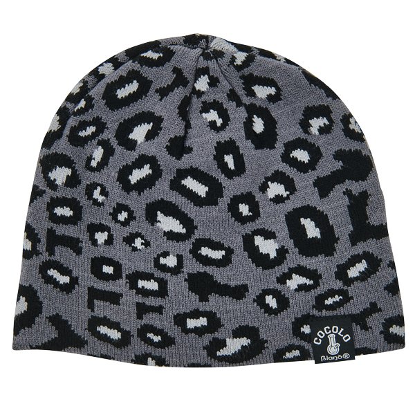 LEOPARD BEANIE(GRAY/BLACK) - COCOLOBLAND WEB STORE
