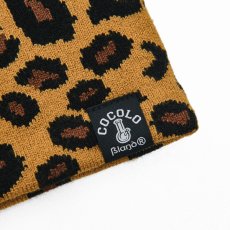 画像2: LEOPARD BEANIE(BROWN/BLACK) (2)