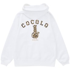 画像1: LEOPARD BONG HOODIE(WHITE) (1)