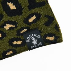 画像2: LEOPARD BEANIE(OLIVE/BLACK) (2)