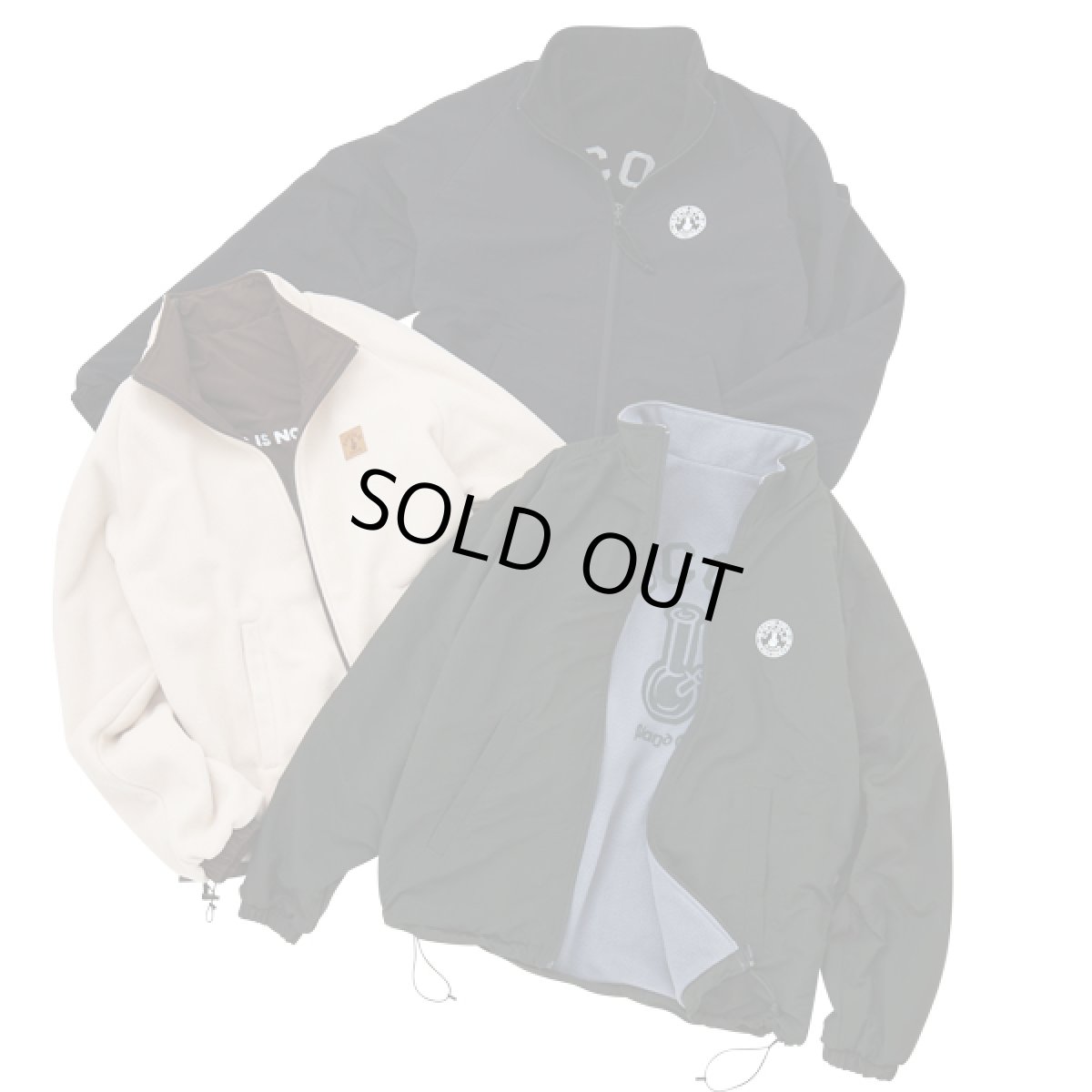 画像13: REVERSIBLE BONG FLEECE JKT(BLACK) (13)