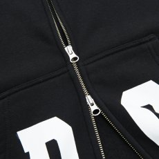 画像6: NAME LOGO BOX ZIP HOODIE(BLACK) (6)