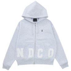 画像1: NAME LOGO BOX ZIP HOODIE(ASH) (1)