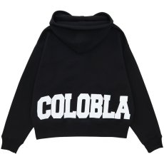 画像3: NAME LOGO BOX ZIP HOODIE(BLACK) (3)