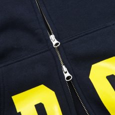 画像6: NAME LOGO BOX ZIP HOODIE(NAVY) (6)