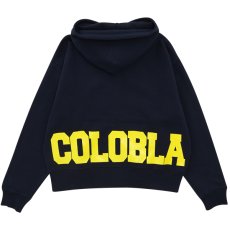 画像3: NAME LOGO BOX ZIP HOODIE(NAVY) (3)