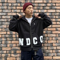 画像8: NAME LOGO BOX ZIP HOODIE（BLACK) (8)