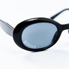 画像2: OVAL SHAPED SUNGLASSES(BLACK) (2)
