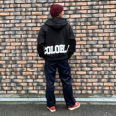 画像11: NAME LOGO BOX ZIP HOODIE（BLACK) (11)