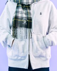 画像1: NAME LOGO BOX ZIP HOODIE(ASH) (1)