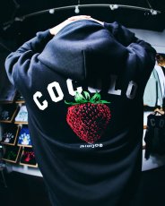 画像1: STRAWBERRY HOODIE(BLACK) (1)