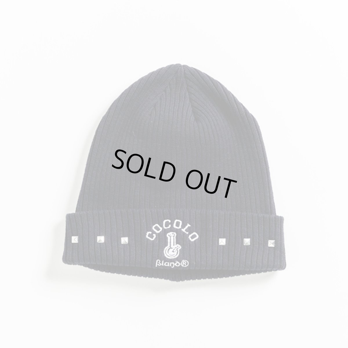 画像1: STUDS BONG BEANIE(BLACK) (1)