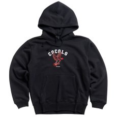 画像1: EMB PIGEON HOODIE(BLACK） (1)