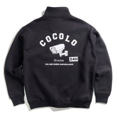 画像1: CCTV HALFZIP SWEAT(BLACK) (1)