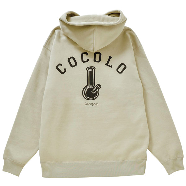 BACK BONG HEAVY HOODIE (LIGHT BEIGE) - COCOLOBLAND WEB STORE