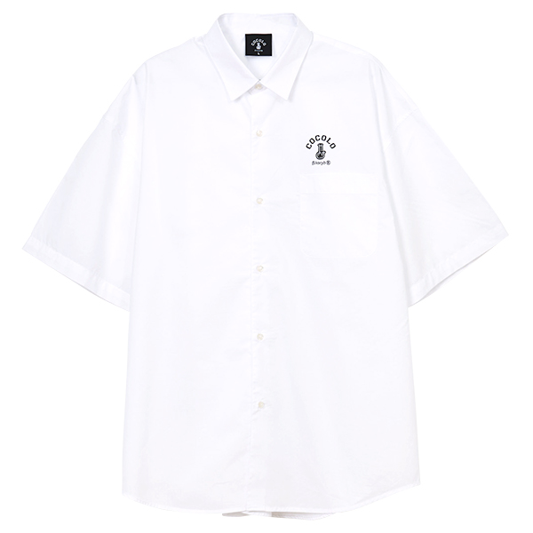 BONG LOOSE FIT S/S SHIRTS (WHITE) - COCOLOBLAND WEB STORE
