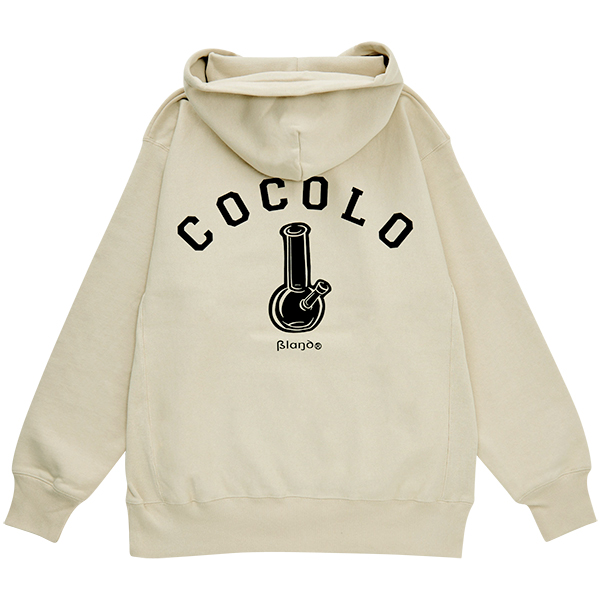 BACK BONG HEAVY HOODIE (SAND BEIGE) - COCOLOBLAND WEB STORE