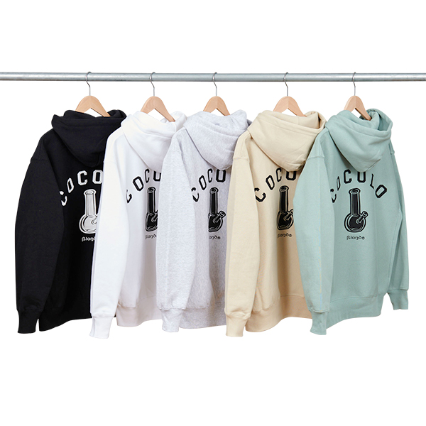 BACK BONG HEAVY HOODIE (WHITE) - COCOLOBLAND WEB STORE