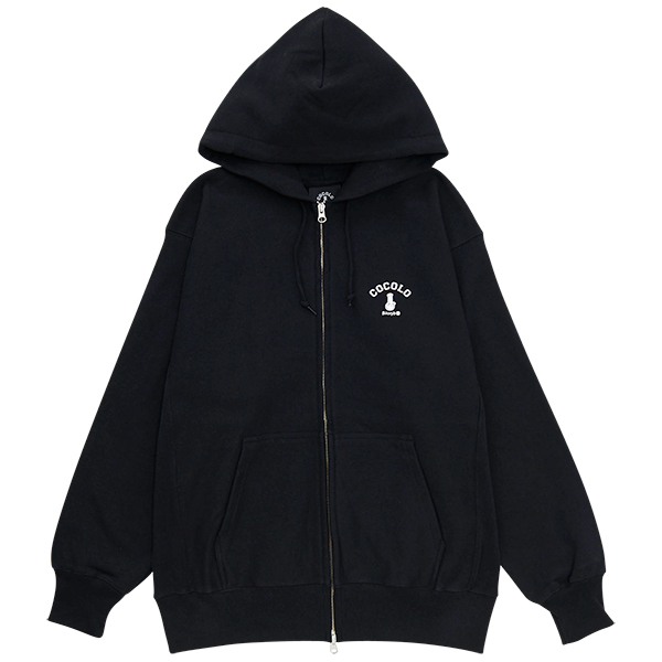 BACK BONG HEAVY ZIP PARKA (BLACK) - COCOLOBLAND WEB STORE