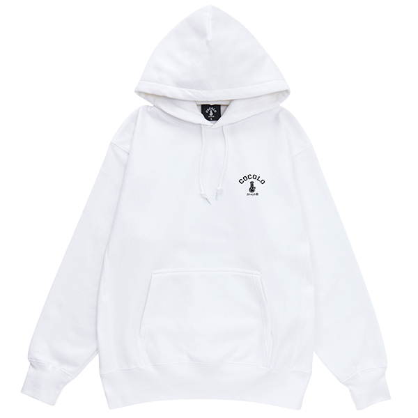 BACK BONG HEAVY HOODIE (WHITE) - COCOLOBLAND WEB STORE