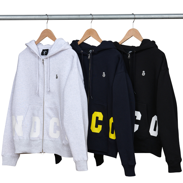 画像7: NAME LOGO BOX ZIP HOODIE(ASH) (7)