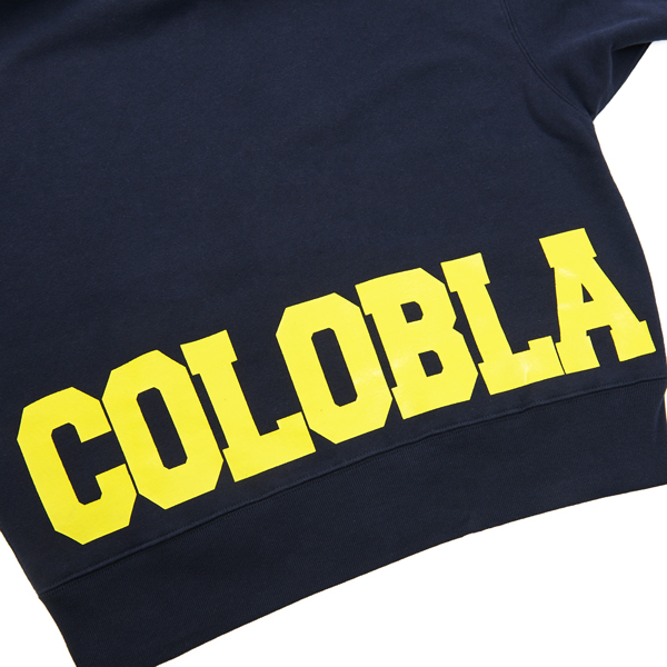 画像4: NAME LOGO BOX ZIP HOODIE(NAVY) (4)