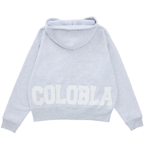 画像3: NAME LOGO BOX ZIP HOODIE(ASH) (3)
